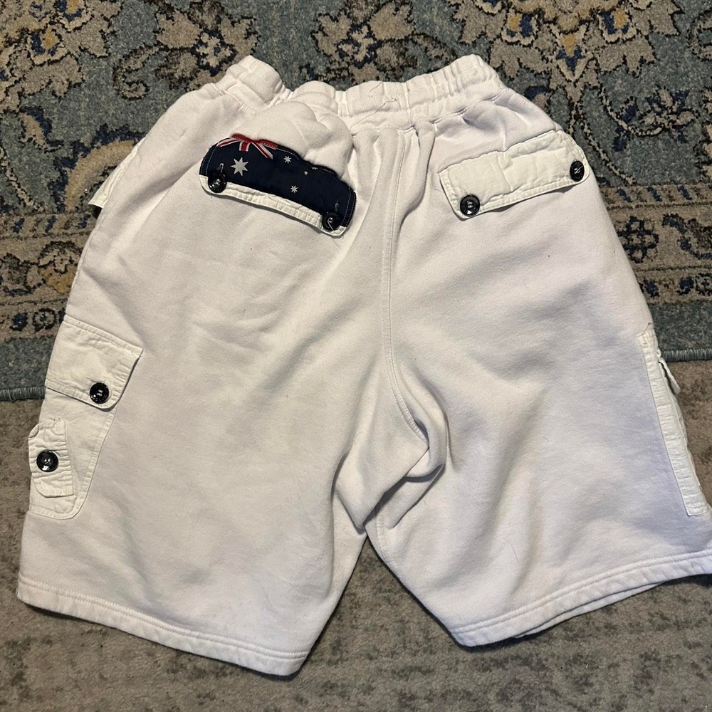 Coogi White Embroidered Baggy Cargo Sweat Shorts Size XL - Picture 6 of 6